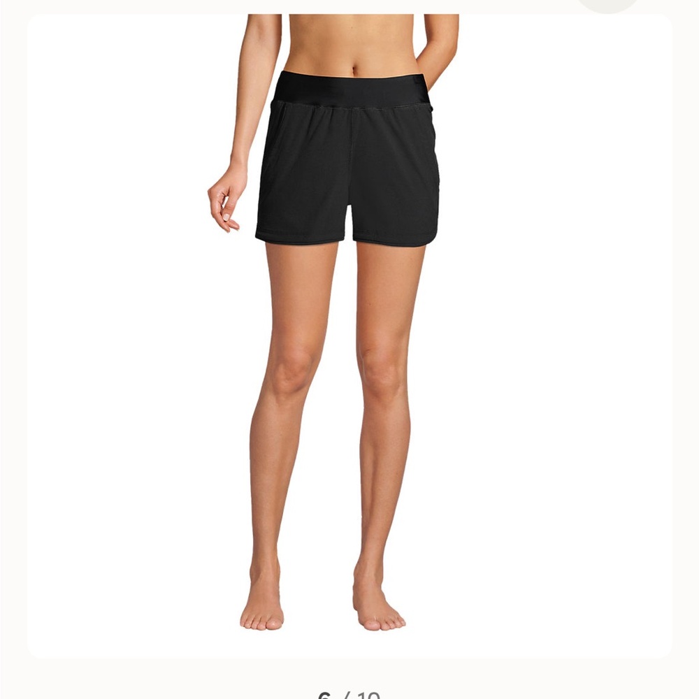 Lands' End Black Athletic Swim Shorts